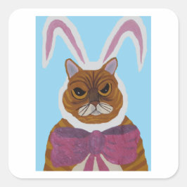 Boze Kat Vierkante Sticker