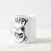 Boze Kat – Wees Gelukkig Contrast Kunst Koffiemok (Voorkant links)