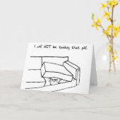 Boze kat zal zijn pil niet nemen - grappig wordt g kaart (Gele Bloem)