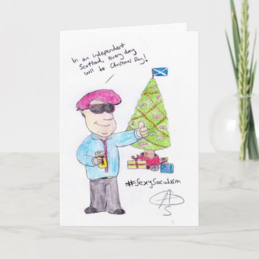 Boze kerst feestdagen kaart (Voorkant)