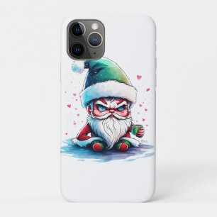 Boze kerstman met een kopje koffie Case-Mate iPhone case