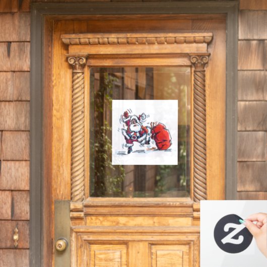Boze kerstman raam klampen raamsticker (Huis Deur)