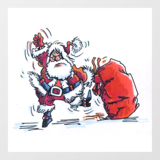 Boze kerstman raam klampen raamsticker (Vel)