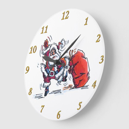 Boze kerstman wandklok (Hoek)