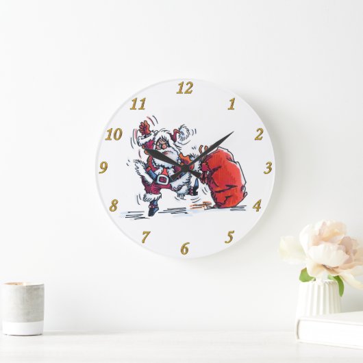 Boze kerstman wandklok (Huis)