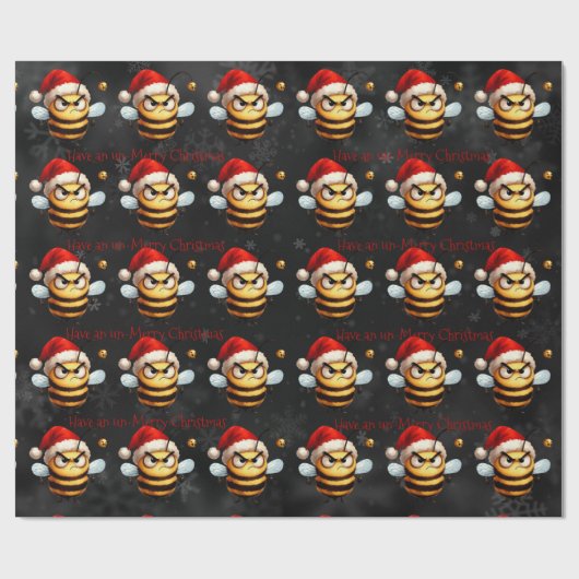 Boze kerstmannetjes hebben een onzalige kerst grap cadeaupapier (Vlak)