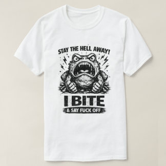 Boze Kikker Blijf Weg Ik Bijt Grappig ontwerp T-shirt