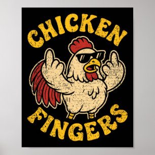 Boze Kip Die Middenvingers Opsteekt Pun Cluc Poster