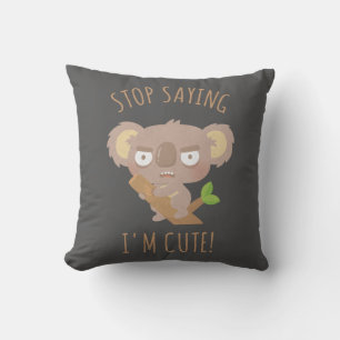 Boze Koala Beer Niet Schattig Grappig Kussen Deken