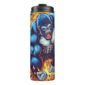 Boze komische gorilla explodeert thermosbeker (Voorkant)