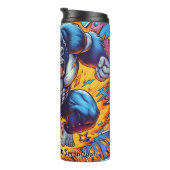 Boze komische gorilla explodeert thermosbeker (Geroteerd rechts)