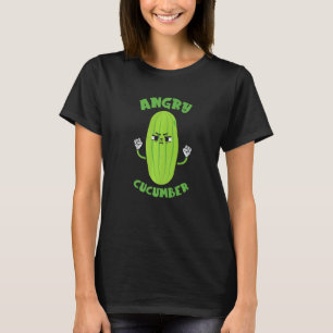 Boze Komkommer Vegetarisch Groente Vegan T-shirt