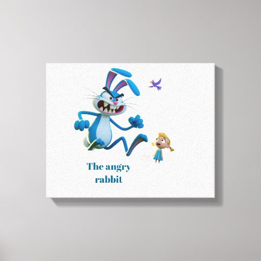 boze konijn  canvas afdruk (Voorkant)