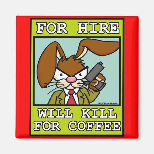 Boze konijnenmagneet 4 magneet (Voorkant)