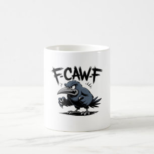 Boze Kraai “F-CAW-F ” – Scherp Tekententoonstellin Koffiemok