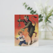  boze Krampus die aanstoot Briefkaart (Staand voorkant)