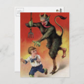  boze Krampus die aanstoot Briefkaart (Voorkant / Achterkant)