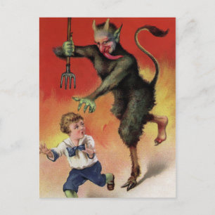 boze Krampus die aanstoot Briefkaart