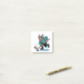 Boze Krampus speelt ijshockey kerstsport Post-it® Notes (Op bureau)