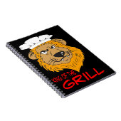 Boze Leeuw Chef met Grappige Spreuk Notitieboek (Rechterzijde)