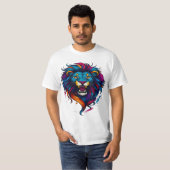 boze leeuw gezicht T-shirt (Voorkant volledig)