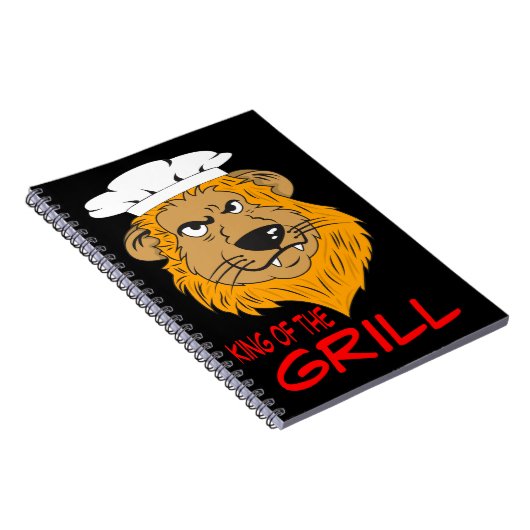 Boze leeuwenchef met grappige quote notitieboek (Rechterzijde)