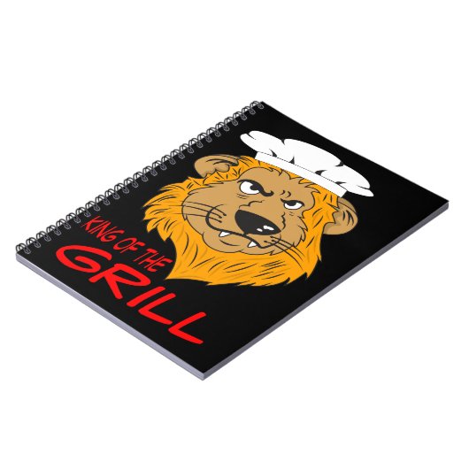 Boze leeuwenchef met grappige quote notitieboek (Linkerzijde)