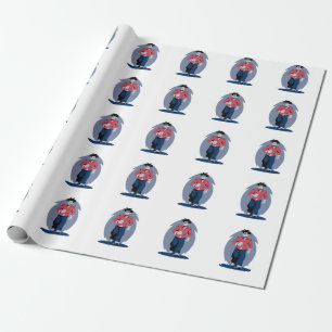 Boze man die loopt cadeaupapier