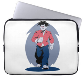 Boze man die loopt laptop sleeve