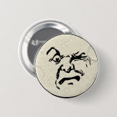 Boze man in het maan gezicht ronde button 5,7 cm (Voorkant /achterkant)
