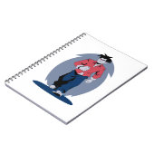 Boze man loopt notitieboek (Linkerzijde)