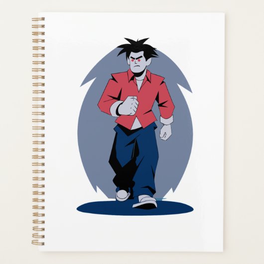 Boze man loopt planner (Voorkant)