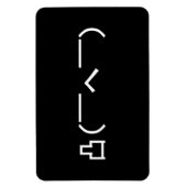 Boze Middenvinger Emoticon Japanse Kaomoji Magneet (Verticaal)