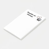Boze mug denkt dat hij Schattigee Cartoon is Post-it® Notes (Schuin)