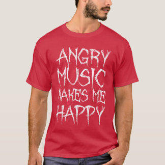 Boze Muziek Maakt Me Gelukkig Grappige Metal Muzie T-shirt