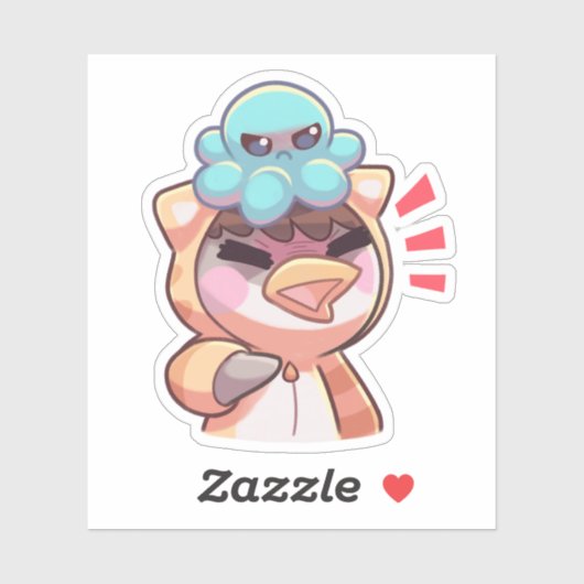 Boze octopus - Sticker (Vel)