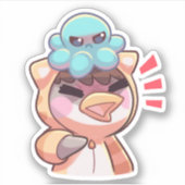 Boze octopus - Sticker (Voorkant)