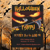 Boze ogen en Grim Reaper Halloween Party Kaart