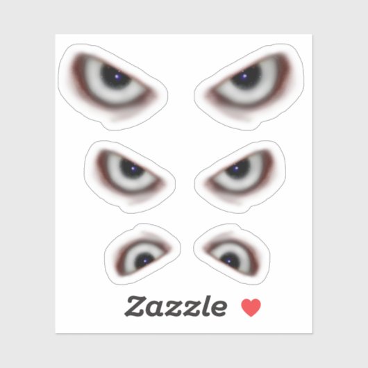 Boze ogen / enge ogen Halloween Sticker (Vel)