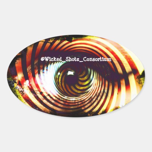 boze ogen ovale sticker (Voorkant)