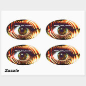 boze ogen ovale sticker (Vel)