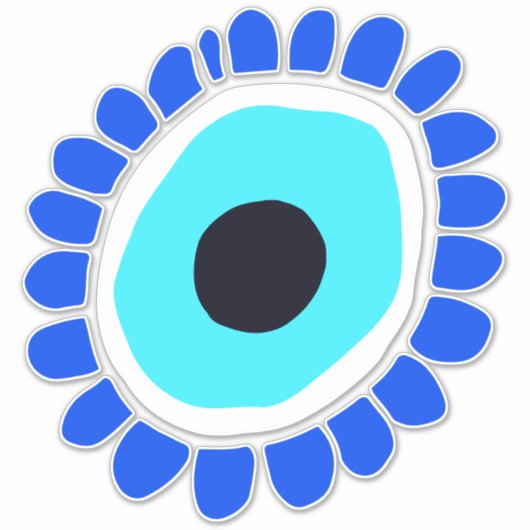 boze oog amulet Lucky Charm Sticker (Voorkant)