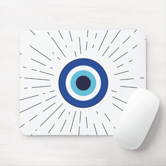 boze oog (blauw) muismat (Met muis)