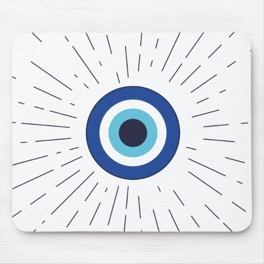 boze oog (blauw) muismat (Voorkant)