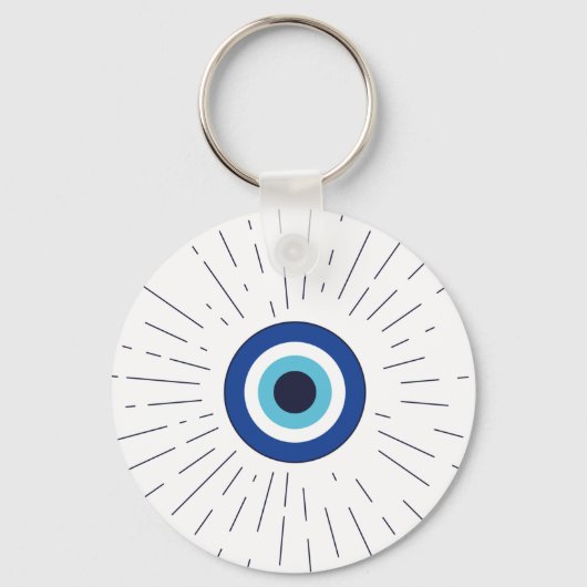 boze oog (blauw) sleutelhanger (Voorkant)
