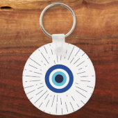 boze oog (blauw) sleutelhanger (Voorkant)