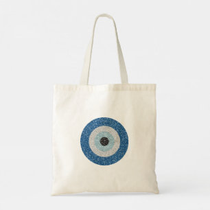 Boze oog - blauwe oog tote bag