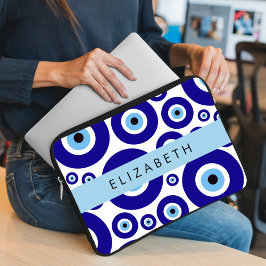 Boze Oog, Grieks Oog, Turks Oog, Mati, Je Naam Laptop Sleeve