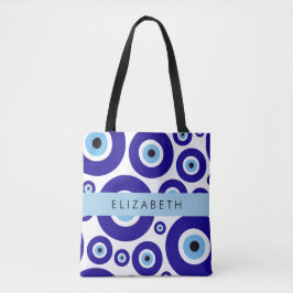 Boze Oog, Grieks Oog, Turks Oog, Mati, Je Naam Tote Bag