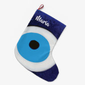 Boze oog grote kerstsok (Voorkant (Hangend))